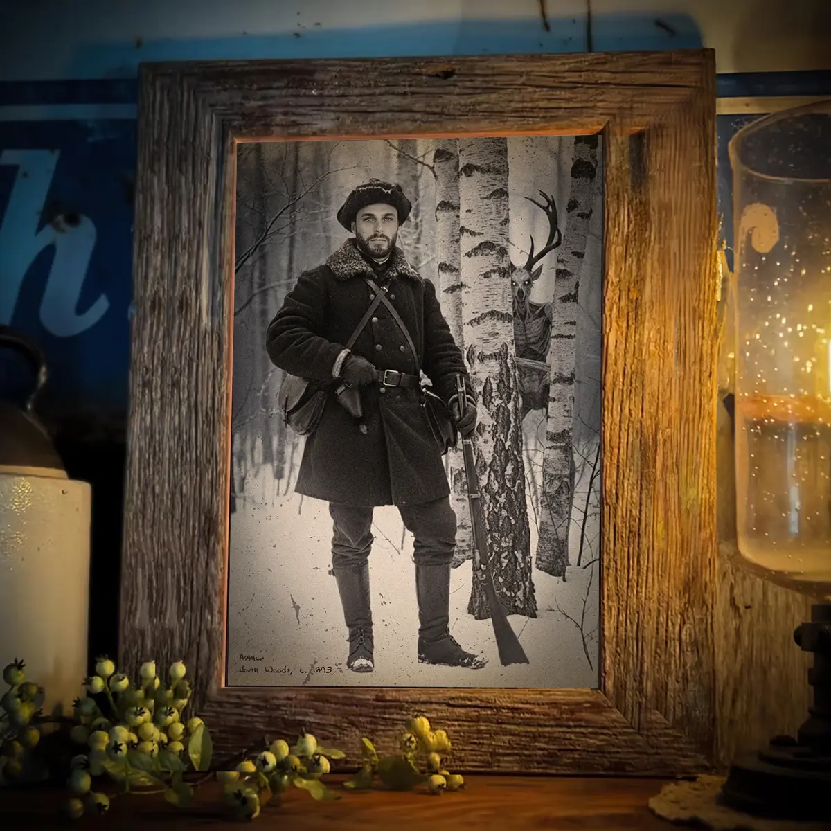 Personalized Wendigo Poster | Custom Face 19th Century Photo, Gothic Horror Cryptid Wall Art 8 Personalized Wendigo Poster Custom Face 19th Century Photo Gothic Horror Cryptid Wall Art