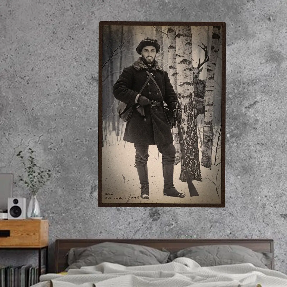 Personalized Wendigo Poster | Custom Face 19th Century Photo, Gothic Horror Cryptid Wall Art 6 Personalized Wendigo Poster Custom Face 19th Century Photo Gothic Horror Cryptid Wall Art