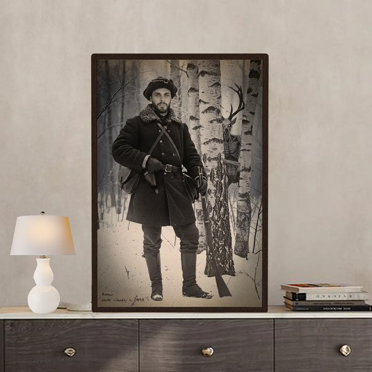 Personalized Wendigo Poster | Custom Face 19th Century Photo, Gothic Horror Cryptid Wall Art 7 Personalized Wendigo Poster Custom Face 19th Century Photo Gothic Horror Cryptid Wall Art