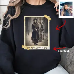 Personalized Wendigo Sweatshirt Custom Face 19th Century Photo Gothic Horror Cryptid Pullover