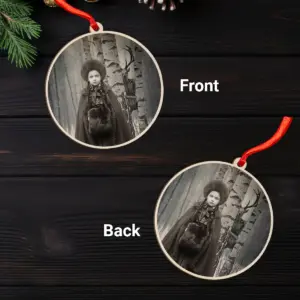 Personalized Wendigo Wooden Ornament | Custom Face 19th Century Photo, Gothic Horror Cryptid Decor 23 Personalized Wendigo Wooden Ornament Custom Face 19th Century Photo Gothic Horror Cryptid Decor