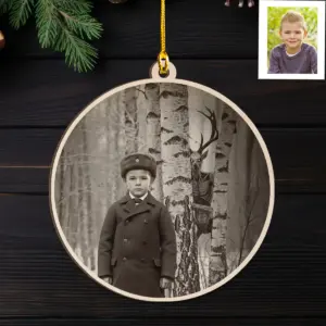 Personalized Wendigo Wooden Ornament | Custom Face 19th Century Photo, Gothic Horror Cryptid Decor 24 Personalized Wendigo Wooden Ornament Custom Face 19th Century Photo Gothic Horror Cryptid Decor
