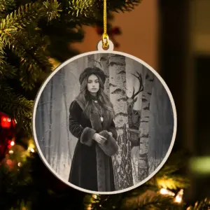 Personalized Wendigo Wooden Ornament | Custom Face 19th Century Photo, Gothic Horror Cryptid Decor 19 Personalized Wendigo Wooden Ornament Custom Face 19th Century Photo Gothic Horror Cryptid Decor