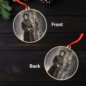 Personalized Wendigo Wooden Ornament | Custom Face 19th Century Photo, Gothic Horror Cryptid Decor 20 Personalized Wendigo Wooden Ornament Custom Face 19th Century Photo Gothic Horror Cryptid Decor