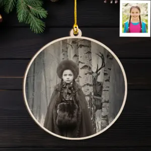 Personalized Wendigo Wooden Ornament | Custom Face 19th Century Photo, Gothic Horror Cryptid Decor 21 Personalized Wendigo Wooden Ornament Custom Face 19th Century Photo Gothic Horror Cryptid Decor
