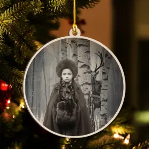Personalized Wendigo Wooden Ornament | Custom Face 19th Century Photo, Gothic Horror Cryptid Decor 22 Personalized Wendigo Wooden Ornament Custom Face 19th Century Photo Gothic Horror Cryptid Decor