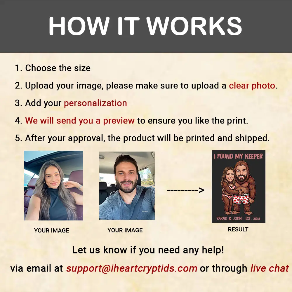 Custom Face Bigfoot Couple Valentine Blanket | Funny Personalized Text & Photo Sasquatch Anniversary Cozy 11 Custom face bigfoot couple valentine