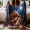Personalized Bigfoot Couple Blanket | Romantic Van Gogh Sasquatch Valentine Cozy 12 Personalized Bigfoot Couple Blanket Romantic Van Gogh Sasquatch Valentine Cozy