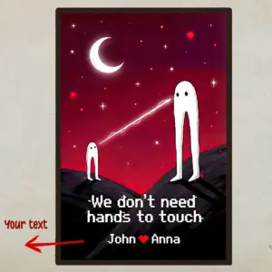 Personalized Fresno Nightcrawler Couple Poster Funny Custom Name Cryptid Valentine Wall Art