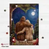 Custom Bigfoot Couple Wooden Jigsaw Puzzle Van Gogh Personalized Sasquatch Valentine Anniversary Gift