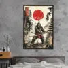 Custom Bigfoot Samurai Poster Personalized Japanese Kanji Name Sasquatch Ukiyo-e Art Decor