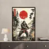 Custom Bigfoot Samurai Poster Personalized Japanese Kanji Name Sasquatch Ukiyo-e Art Decor
