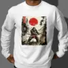 Custom Bigfoot Samurai Shirt Personalized Japanese Kanji Name Sasquatch Ukiyo-e Tee