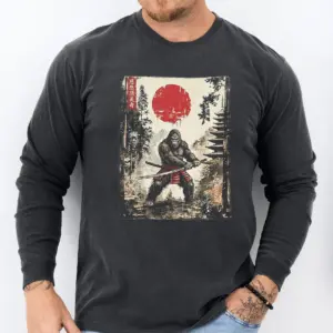 Custom Bigfoot Samurai Shirt | Personalized Japanese Kanji Name Sasquatch Ukiyo-e Tee 9 Custom Bigfoot Samurai Shirt Personalized Japanese Kanji Name Sasquatch Ukiyo-e Tee