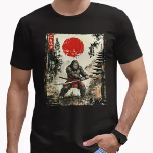 Custom Bigfoot Samurai Shirt | Personalized Japanese Kanji Name Sasquatch Ukiyo-e Tee 13 Custom Bigfoot Samurai Shirt Personalized Japanese Kanji Name Sasquatch Ukiyo-e Tee
