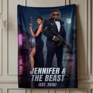 Custom Face Bigfoot Couple Blanket | Mr & Mrs Smith Sasquatch Valentine Anniversary Cozy 28 Custom Face Bigfoot Couple Blanket Mr & Mrs Smith Sasquatch Valentine Anniversary Cozy