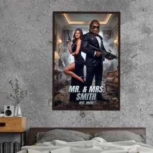 Custom Face Bigfoot Couple Poster | Mr & Mrs Smith Sasquatch Valentine Anniversary Gift 17 Custom Face Bigfoot Couple Poster Mr & Mrs Smith Sasquatch Valentine Anniversary Gift