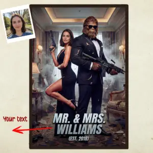 Custom Face Bigfoot Couple Poster | Mr & Mrs Smith Sasquatch Valentine Anniversary Gift 19 Custom Face Bigfoot Couple Poster Mr & Mrs Smith Sasquatch Valentine Anniversary Gift