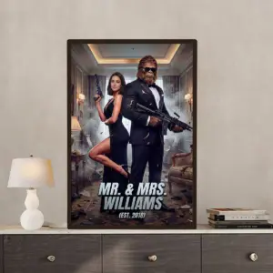 Custom Face Bigfoot Couple Poster | Mr & Mrs Smith Sasquatch Valentine Anniversary Gift 20 Custom Face Bigfoot Couple Poster Mr & Mrs Smith Sasquatch Valentine Anniversary Gift