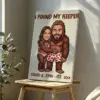 Custom Face Bigfoot Couple Valentine Canvas Funny Personalized Text Photo Sasquatch Anniversary Gift
