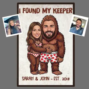 Custom Face Bigfoot Couple Valentine Poster | Funny Personalized Text & Photo Sasquatch Anniversary Gift 16 Custom Face Bigfoot Couple Valentine Poster Funny Personalized Text Photo Sasquatch Anniversary Gift