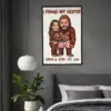 Custom Face Bigfoot Couple Valentine Poster Funny Personalized Text Photo Sasquatch Anniversary Gift