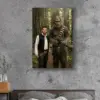 Custom Face Star Wars Bigfoot Family Canvas Funny Personalized Sasquatch Wall Art
