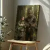 Custom Face Star Wars Bigfoot Family Canvas Funny Personalized Sasquatch Wall Art
