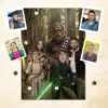 Custom Face Star Wars Bigfoot Family Wooden Jigsaw Puzzle Funny Personalized Sasquatch Gift