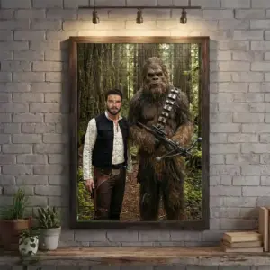 Custom Face Star Wars Bigfoot Family Wooden Jigsaw Puzzle Funny Personalized Sasquatch Gift