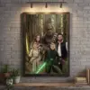 Custom Face Star Wars Bigfoot Family Wooden Jigsaw Puzzle Funny Personalized Sasquatch Gift