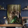 Custom Face Star Wars Bigfoot Family Wooden Jigsaw Puzzle Funny Personalized Sasquatch Gift