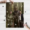 Custom Face Star Wars Bigfoot Family Wooden Jigsaw Puzzle Funny Personalized Sasquatch Gift