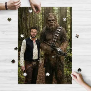 Custom Star Wars Dad with Bigfoot Wooden Jigsaw Puzzle | Funny Valentines Day Gift for Husband 7 Custom Star Wars Dad with Bigfoot Wooden Jigsaw Puzzle Funny Valentines Day Gift for Husband