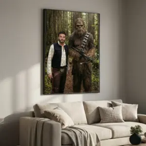 Custom Star Wars Dad with Bigfoot Wooden Jigsaw Puzzle | Funny Valentines Day Gift for Husband 9 Custom Star Wars Dad with Bigfoot Wooden Jigsaw Puzzle Funny Valentines Day Gift for Husband