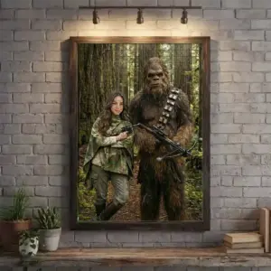 Custom Star Wars Mom with Bigfoot Wooden Jigsaw Puzzle | Funny Personalized Valentines Day Gift for Wife 9 Custom Star Wars Mom with Bigfoot Wooden Jigsaw Puzzle Funny Valentines Day Gift for Wife