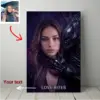 Custom Photo Alien Valentine Canvas Perfect Organism Bio-Mechanical Dark Sci-Fi Romance Art