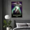 Custom Photo UFO Abduction Couple Poster Funny Personalized Alien Valentine Anniversary Gift