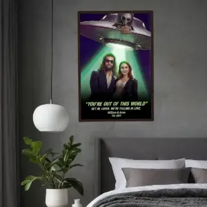 Custom Photo UFO Abduction Couple Poster | Funny Personalized Alien Valentine Anniversary Gift 19 Custom Photo UFO Abduction Couple Poster Funny Personalized Alien Valentine Anniversary Gift