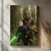 Custom Star Wars Portrait for Boy with Bigfoot Canvas Funny Personalized Gift for Son