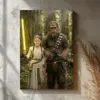 Custom Star Wars Portrait for Girl with Bigfoot Canvas Funny Personalized Gift for Daughter