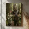 Custom Star Wars Portrait for Mom with Bigfoot Canvas Funny Valentines Day Gift for Wife