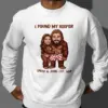Funny Custom Face Bigfoot Couple Valentine Shirt Personalized Text Photo Sasquatch Anniversary