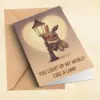 Kawaii Mothman Lamp Card You Light Up My World Funny Cryptid Valentine Greeting