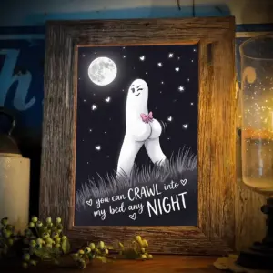 Naughty Fresno Nightcrawler Valentine Poster | 'Crawl Into My Bed' Sexy Cryptid Walking Pants Wall Decor 10 Naughty Fresno Nightcrawler Valentine Poster Crawl Into My Bed Sexy Cryptid Walking Pants Wall Decor