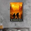 Personalized Bigfoot Couple Canvas Custom Name Camping Sasquatch Valentine Anniversary Gift