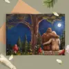 Personalized Bigfoot Couple Valentine Card Romantic Van Gogh Sasquatch Anniversary Greeting Card