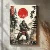 Personalized Bigfoot Samurai Canvas Custom Japanese Kanji Name Sasquatch Warrior Ukiyo-e Art