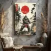 Personalized Bigfoot Samurai Canvas Custom Japanese Kanji Name Sasquatch Warrior Ukiyo-e Art