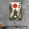 Personalized Bigfoot Samurai Canvas Custom Japanese Kanji Name Sasquatch Warrior Ukiyo-e Art